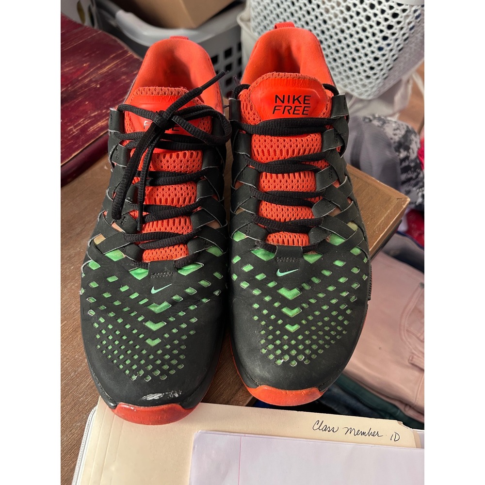 Nike Free Trainer 5.0 V6 Mens Training Shoes Black Green Orange